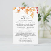 紅葉 |ホワイトとブルゴーニュ結婚の詳細 エンクロージャーカード (スタンド正面)