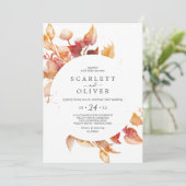 紅葉 |ホワイトとブルゴーニュ結婚カジュアルズ 招待状 (スタンド正面)