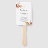 紅葉 |ホワイト&ブルゴーニュ結婚式 プログラムファン ハンドファン (正面)