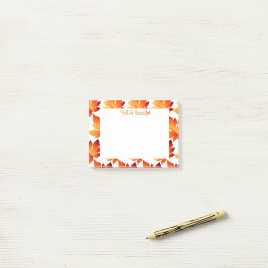 紅葉 ポストイット (デスク上)
