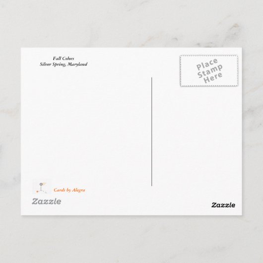 紅葉 ポストカード (裏面)