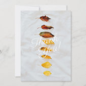 紅葉、メッセージの個人用設定と名前 サンキューカード (正面)