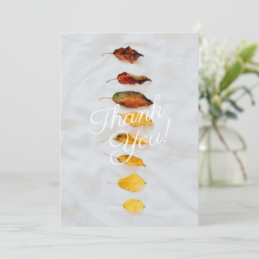 紅葉、メッセージの個人用設定と名前 サンキューカード (スタンド正面)