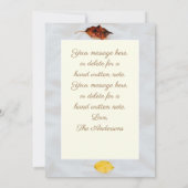 紅葉、メッセージの個人用設定と名前 サンキューカード (裏面)