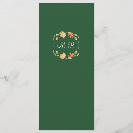 紅葉 メニュー (裏面)