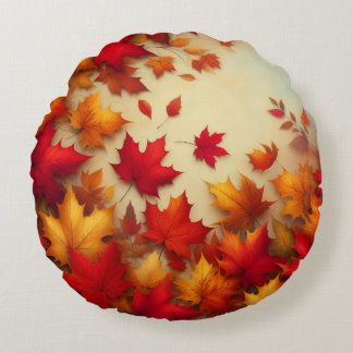 紅葉 ラウンドクッション
