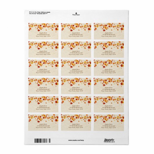 紅葉 ラベル (フルシート)