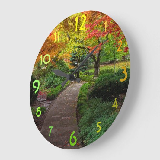 紅葉 ラージ壁時計 (傾斜)