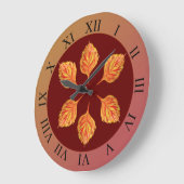 紅葉 ラージ壁時計 (傾斜)