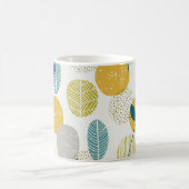 紅葉、ヴィンテージシームレスなパターン。 コーヒーマグカップ (中央)