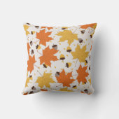 紅葉、ヴィンテージシームレスデザイン。 クッション (裏面)