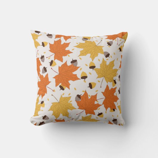 紅葉、ヴィンテージシームレスデザイン。 クッション (正面)