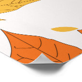 紅葉、ヴィンテージシームレスデザイン。 ポスター (角)