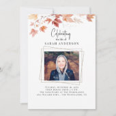 紅葉 人生 Celebration フォト 招待状 (正面)