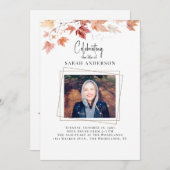 紅葉 人生 Celebration フォト 招待状 (正面/裏面)