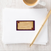 紅葉、古い紙ルック空白の住所 シール (インサイチュ)