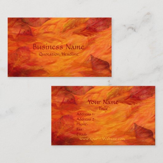 「紅葉」名刺 名刺 (正面/裏面)