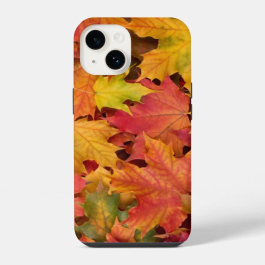 紅葉 名前またはテキストのカスタマイズ iPhoneケース (裏面)