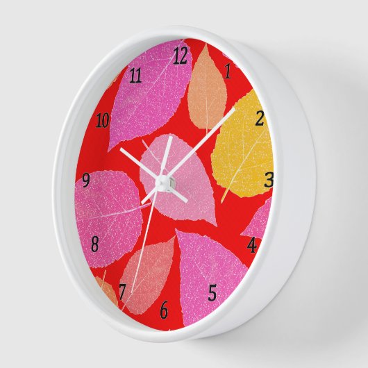 紅葉。 壁時計 (傾斜)