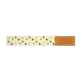 紅葉: 多彩の差出人住所ラベル ラップアラウンド宛名ラベル