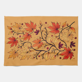 紅葉。幸せな秋。 キッチンタオル