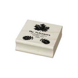 紅葉、情報の追加、差出人住所スタンプ ラバースタンプ