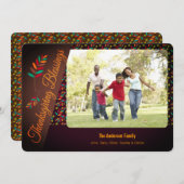 紅葉、感謝祭恵みの写真挨拶 シーズンカード (正面/裏面)