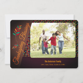 紅葉、感謝祭恵みの写真挨拶 シーズンカード