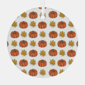 紅葉：手書きパンプキンパターン ガラスオーナメント (裏面)