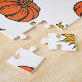 紅葉：手書きパンプキンパターン ジグソーパズル (側面)