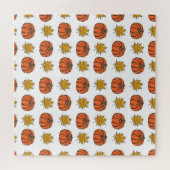 紅葉：手書きパンプキンパターン ジグソーパズル (横)