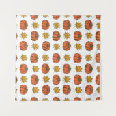 紅葉:手書きパンプキンパターン タペストリー (正面(横))