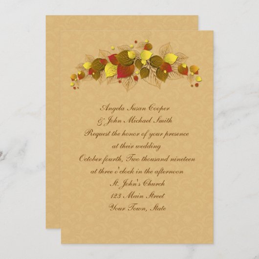 紅葉 招待状 (正面/裏面)