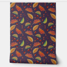 紅葉、栗、ヘーゼルナッツ、ベリーの秋 壁紙