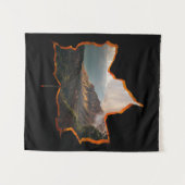 紅葉 森 山 タペストリー (正面(横))