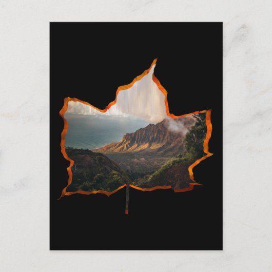 紅葉 森 山 ポストカード (正面)