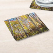 紅葉《植物》アスペンツリー5 スクエアペーパーコースター (アングル)