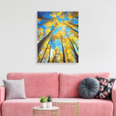 紅葉《植物》アスペン木2 キャンバスプリント (インサイチュ (リビング))