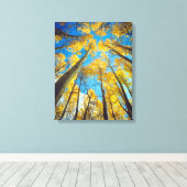 紅葉《植物》アスペン木2 キャンバスプリント (インサイチュ (ウッドフロア))