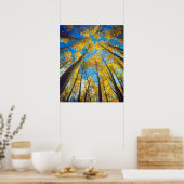 紅葉《植物》アスペン木2 ポスター (キッチン)