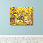 紅葉《植物》アスペン木3 キャンバスプリント (インサイチュ (ウッドフロア))