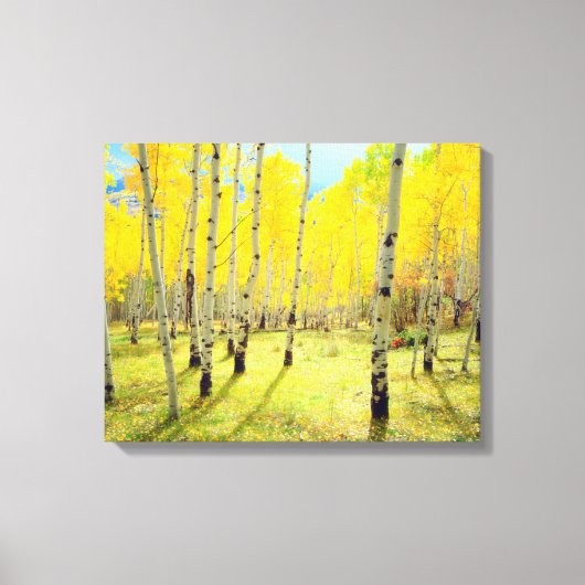 紅葉《植物》アスペン木4 キャンバスプリント (正面)