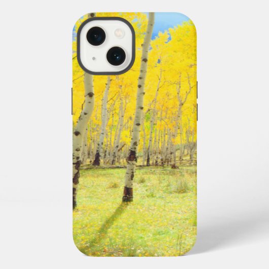 紅葉《植物》アスペン樹4 iPhoneケース (裏面)
