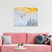 紅葉《植物》アスペン |コロラド州,ロッキー山脈 キャンバスプリント (インサイチュ (リビング))