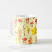 紅葉：水彩レトロ壁紙 コーヒーマグカップ (正面左)