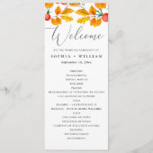 紅葉。水彩秋の結婚式 プログラム (正面)