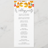 紅葉。水彩秋の結婚式 プログラム (裏面)