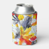 紅葉：水彩秋パターン 缶クーラー (缶正面)