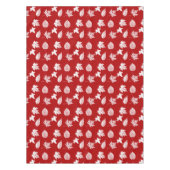 紅葉-深い 赤と白 テーブルクロス (正面)