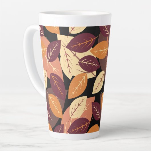 紅葉（濃） カフェラテマグ (左アングル)